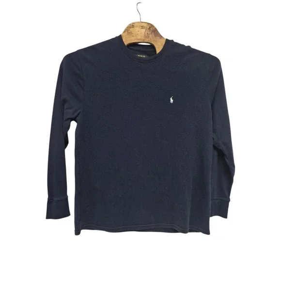 Ralph Lauren Blue Knited. Sweatshirt Pullover White Pony - Picture 3 of 6